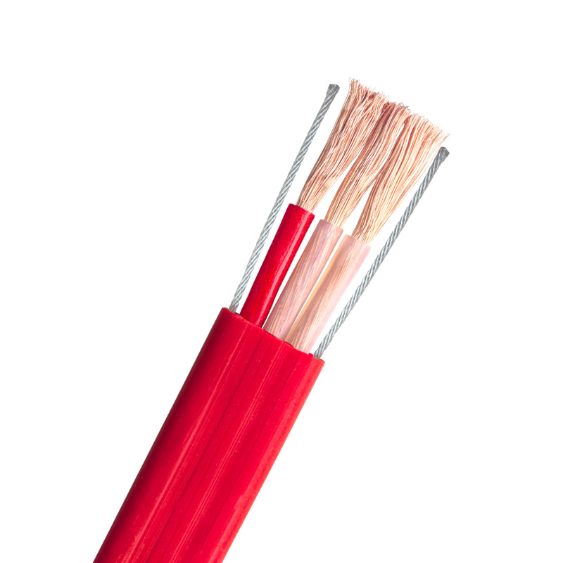 Silicone Rubber Flat Cable with Steel Wire